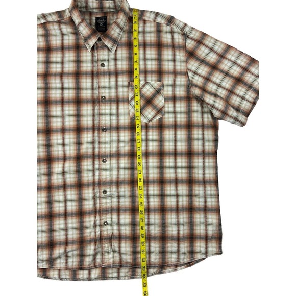 RedHead Men Yellow Button Up‎ Short Sleeve Shirt Sz 3XL - Picture 2 of 7